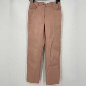 Aritzia Wilfred Vegan Leather pants, pleather, faux‎ leather, straight Leg, SZ 4